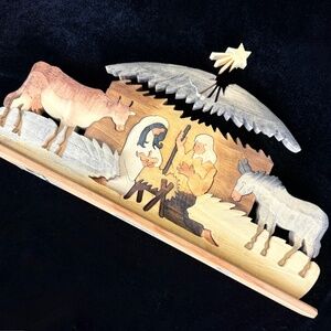 Alaska Made Wooden Puzzle Nativity Jesus Mary Joseph Manger Christmas Bethlehem